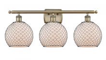 Innovations Lighting 516-3W-AB-G121-8CBK-LED - Farmhouse Chicken Wire - 3 Light - 28 inch - Antique Brass - Bath Vanity Light