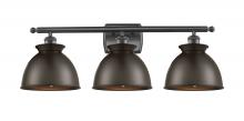  516-3W-OB-M14-OB-LED - Adirondack - 3 Light - 28 inch - Oil Rubbed Bronze - Bath Vanity Light