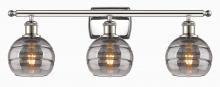  516-3W-PN-G556-6SM - Rochester - 3 Light - 26 inch - Polished Nickel - Bath Vanity Light