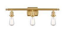  516-3W-SG-LED - Bare Bulb - 3 Light - 26 inch - Satin Gold - Bath Vanity Light