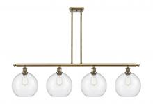  516-4I-AB-G124-10 - Athens - 4 Light - 48 inch - Antique Brass - Stem Hung - Island Light