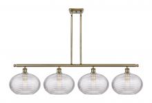  516-4I-AB-G555-12CL - Ithaca - 4 Light - 50 inch - Antique Brass - Cord hung - Island Light