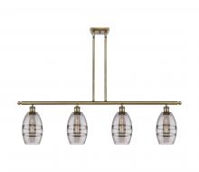  516-4I-AB-G557-6SM - Vaz - 4 Light - 48 inch - Antique Brass - Cord hung - Island Light