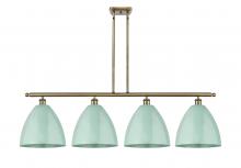  516-4I-AB-MBD-12-SF-LED - Plymouth - 4 Light - 50 inch - Antique Brass - Cord hung - Island Light