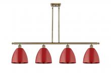  516-4I-AB-MBD-9-RD - Plymouth - 4 Light - 48 inch - Antique Brass - Cord hung - Island Light