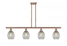  516-4I-AC-G82-LED - Eaton - 4 Light - 48 inch - Antique Copper - Cord hung - Island Light