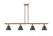  516-4I-AC-M8-BK-LED - Smithfield - 4 Light - 48 inch - Antique Copper - Cord hung - Island Light