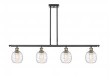  516-4I-BAB-G1013-LED - Belfast - 4 Light - 48 inch - Black Antique Brass - Cord hung - Island Light