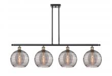 Innovations Lighting 516-4I-BAB-G1213-10SM - Athens Deco Swirl - 4 Light - 48 inch - Black Antique Brass - Cord hung - Island Light