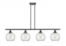  516-4I-BK-G122-8CBK - Farmhouse Chicken Wire - 4 Light - 48 inch - Matte Black - Cord hung - Island Light