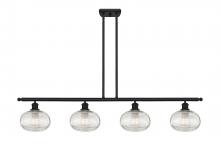  516-4I-BK-G555-8CL - Ithaca - 4 Light - 48 inch - Matte Black - Cord hung - Island Light