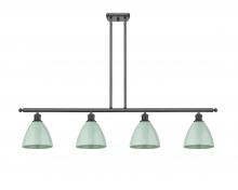  516-4I-BK-MBD-75-SF-LED - Plymouth - 4 Light - 48 inch - Matte Black - Cord hung - Island Light