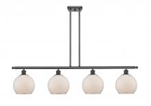  516-4I-OB-G121-8CSN-LED - Farmhouse Chicken Wire - 4 Light - 48 inch - Oil Rubbed Bronze - Cord hung - Island Light