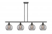  516-4I-OB-G1213-8SM - Athens Deco Swirl - 4 Light - 48 inch - Oil Rubbed Bronze - Cord hung - Island Light