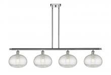  516-4I-PC-G555-10CL - Ithaca - 4 Light - 48 inch - Polished Chrome - Cord hung - Island Light