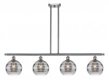  516-4I-SN-G556-8SM - Rochester - 4 Light - 48 inch - Brushed Satin Nickel - Cord hung - Island Light