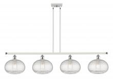  516-4I-WPC-G555-10CL - Ithaca - 4 Light - 48 inch - White Polished Chrome - Cord hung - Island Light