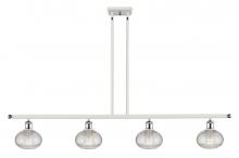  516-4I-WPC-G555-6CL - Ithaca - 4 Light - 48 inch - White Polished Chrome - Cord hung - Island Light