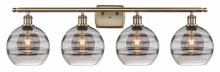  516-4W-AB-G556-8SM - Rochester - 4 Light - 38 inch - Antique Brass - Bath Vanity Light