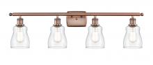  516-4W-AC-G392 - Ellery - 4 Light - 35 inch - Antique Copper - Bath Vanity Light