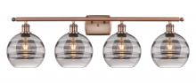  516-4W-AC-G556-8SM - Rochester - 4 Light - 38 inch - Antique Copper - Bath Vanity Light