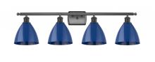  516-4W-BK-MBD-75-BL - Plymouth - 4 Light - 38 inch - Matte Black - Bath Vanity Light