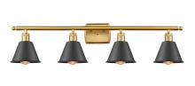 Innovations Lighting 516-4W-SG-M8-BK-LED - Smithfield - 4 Light - 37 inch - Satin Gold - Bath Vanity Light