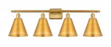  516-4W-SG-MBC-8-SG-LED - Berkshire - 4 Light - 38 inch - Satin Gold - Bath Vanity Light