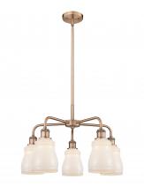 Innovations Lighting 516-5CR-AC-G391 - Ellery - 5 Light - 23 inch - Antique Copper - Chandelier