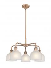  516-5CR-AC-G411 - Dayton - 5 Light - 24 inch - Antique Copper - Chandelier