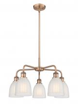  516-5CR-AC-G441 - Brookfield - 5 Light - 24 inch - Antique Copper - Chandelier