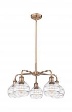  516-5CR-AC-G556-6CL - Rochester - 5 Light - 24 inch - Antique Copper - Chandelier