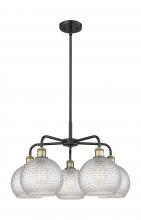  516-5CR-BAB-G122C-8CL - Athens - 5 Light - 26 inch - Black Antique Brass - Chandelier