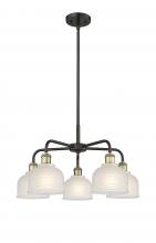  516-5CR-BAB-G411 - Dayton - 5 Light - 24 inch - Black Antique Brass - Chandelier