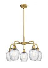  516-5CR-BB-G292 - Salina - 5 Light - 24 inch - Brushed Brass - Chandelier