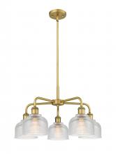  516-5CR-BB-G412 - Dayton - 5 Light - 24 inch - Brushed Brass - Chandelier