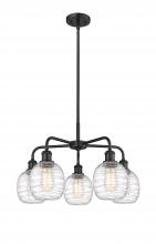  516-5CR-BK-G1013 - Belfast - 5 Light - 24 inch - Matte Black - Chandelier