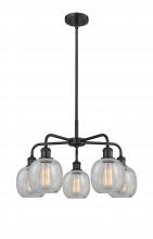  516-5CR-BK-G105 - Belfast - 5 Light - 24 inch - Matte Black - Chandelier