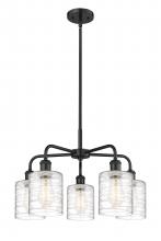  516-5CR-BK-G1113 - Cobbleskill - 5 Light - 23 inch - Matte Black - Chandelier