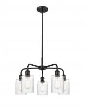  516-5CR-BK-G342 - Hadley - 5 Light - 23 inch - Matte Black - Chandelier