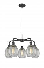  516-5CR-BK-G82 - Eaton - 5 Light - 24 inch - Matte Black - Chandelier