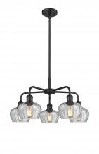  516-5CR-BK-G92 - Fenton - 5 Light - 25 inch - Matte Black - Chandelier