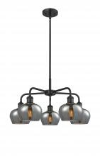  516-5CR-BK-G93 - Fenton - 5 Light - 25 inch - Matte Black - Chandelier