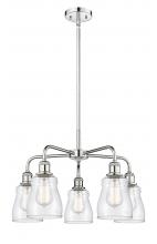  516-5CR-PC-G392 - Ellery - 5 Light - 23 inch - Polished Chrome - Chandelier