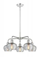  516-5CR-PC-G92 - Fenton - 5 Light - 25 inch - Polished Chrome - Chandelier