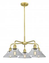  516-5CR-SG-G132 - Orwell - 5 Light - 26 inch - Satin Gold - Chandelier