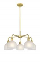  516-5CR-SG-G411 - Dayton - 5 Light - 24 inch - Satin Gold - Chandelier