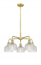  516-5CR-SG-G412 - Dayton - 5 Light - 24 inch - Satin Gold - Chandelier