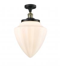  517-1CH-BAB-G661-12-LED - Bullet - 1 Light - 12 inch - Black Antique Brass - Semi-Flush Mount