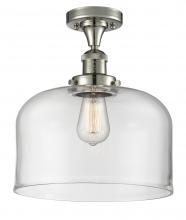  517-1CH-PN-G72-L - Bell - 1 Light - 12 inch - Polished Nickel - Semi-Flush Mount